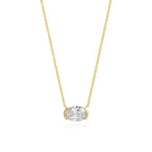 Load image into Gallery viewer, Half Bezel Lab Diamond Necklace