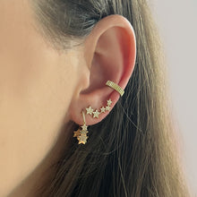 Load image into Gallery viewer, Multi Dangling Stars Huggies