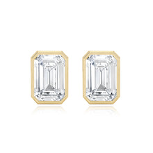 Load image into Gallery viewer, Emerald Cut Diamond Studs