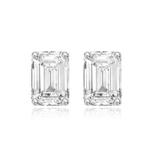 Load image into Gallery viewer, Emerald Cut Diamond Studs
