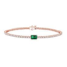 Load image into Gallery viewer, Tennis Bracelet with Solitaire Gemstone