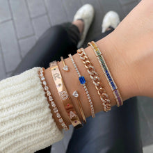 Load image into Gallery viewer, Tennis Bracelet with Solitaire Gemstone