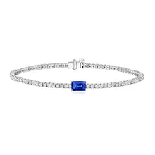 Load image into Gallery viewer, Tennis Bracelet with Solitaire Gemstone