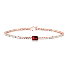 Load image into Gallery viewer, Tennis Bracelet with Solitaire Gemstone