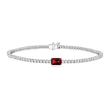 Load image into Gallery viewer, Tennis Bracelet with Solitaire Gemstone