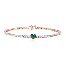 Load image into Gallery viewer, Tennis Bracelet with Solitaire Gemstone