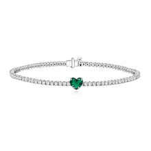 Load image into Gallery viewer, Tennis Bracelet with Solitaire Gemstone