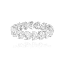 Load image into Gallery viewer, Heart Diamond Lab Eternity Ring