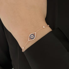 Load image into Gallery viewer, Evil Eye Bezel Bracelet