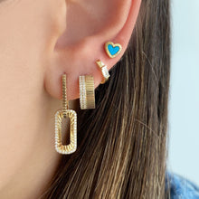 Load image into Gallery viewer, Fluted Drop Double Earrings
