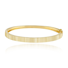Load image into Gallery viewer, Fluted Gold Bangle