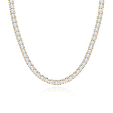 Load image into Gallery viewer, Lab Diamond Tennis Necklace 7ct, luxury diamond jewelry in 14k gold, elegant fine jewelry.