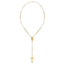 Load image into Gallery viewer, Gold and Diamond Ball Rosary Necklace