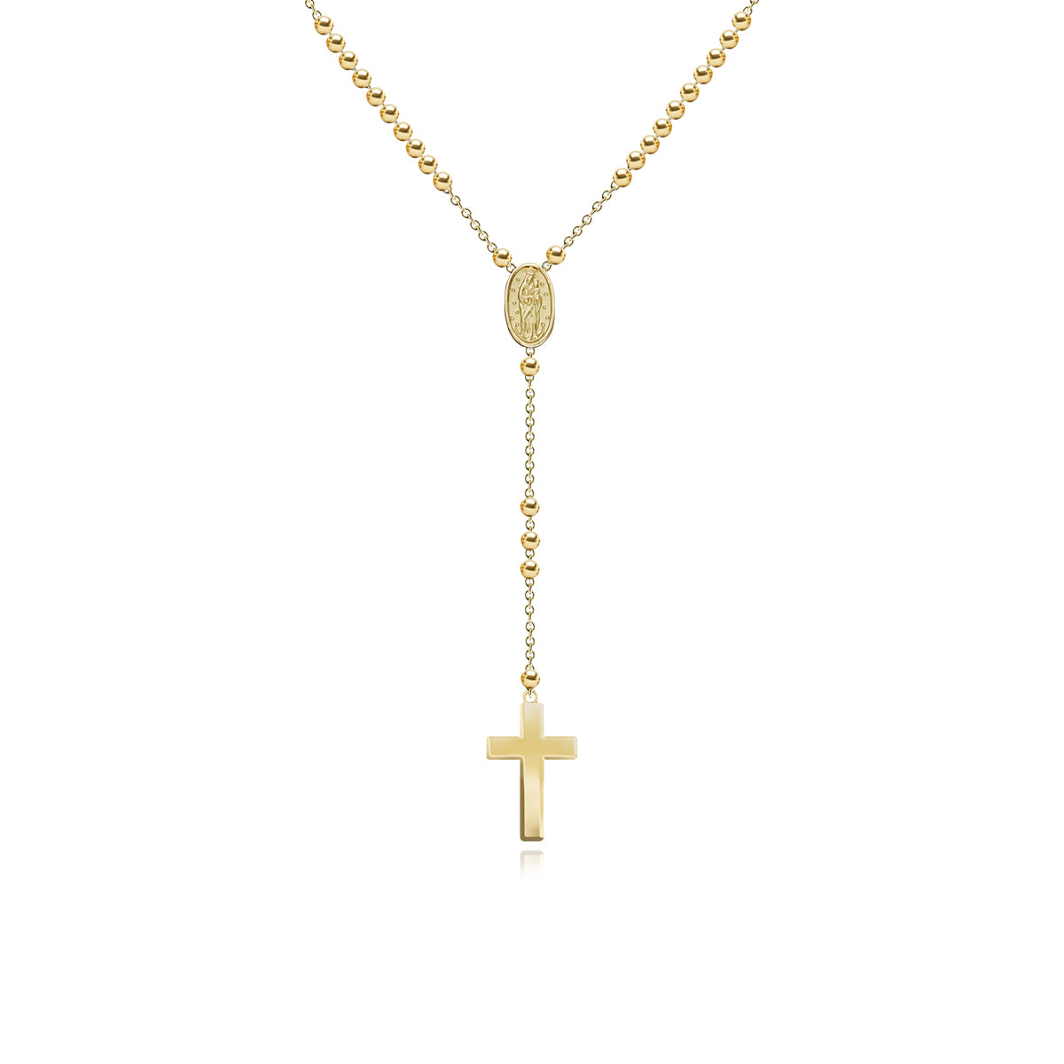 Gold Ball Rosary Necklace – Alev Jewelry