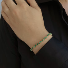 Load image into Gallery viewer, Gemstone Multi Shape Tennis Bracelet