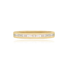 Load image into Gallery viewer, Gold Baguette Wedding Ring