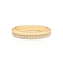 Load image into Gallery viewer, Gold and Pave Band Wedding Band
