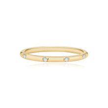 Load image into Gallery viewer, Gold Band with Diamonds Wedding Ring