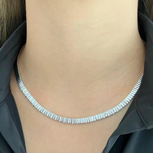 Load image into Gallery viewer, Golden Striped Diamond Necklace