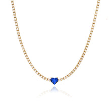 Load image into Gallery viewer, Solitaire Gemstone Tennis Necklace