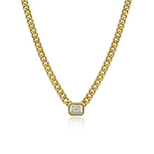 Load image into Gallery viewer, Bezel Diamond Cuban Necklace