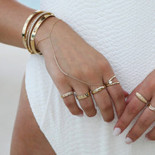 Load image into Gallery viewer, Thin Pave Striped Gold Ring