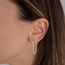 Load image into Gallery viewer, Double Diamond Chain Earring