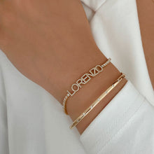 Load image into Gallery viewer, Personalized Thin Diamond Tennis Bracelet