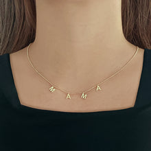 Load image into Gallery viewer, Dangling Gold Name Ball Necklace