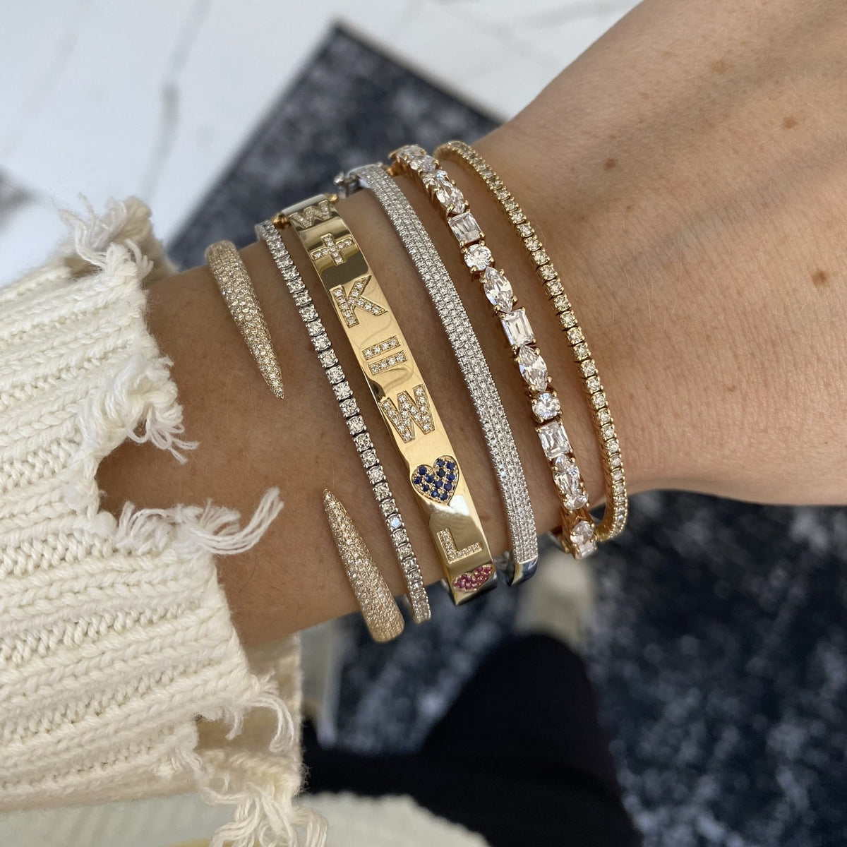 Pave bangle discount