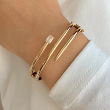 Load image into Gallery viewer, Wrap Gold Diamond Bangle