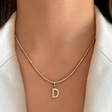 Load image into Gallery viewer, Large Diamond Initial Charm