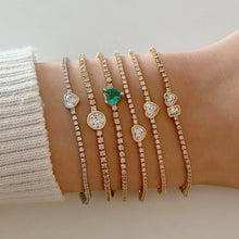 Load image into Gallery viewer, Tennis Bracelet with Solitaire Gemstone
