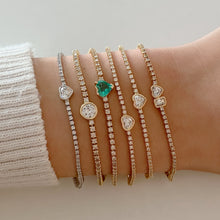 Load image into Gallery viewer, Two-Diamonds Tennis Bracelet