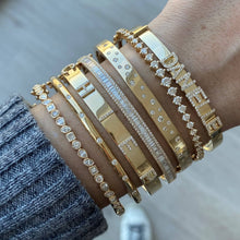 Load image into Gallery viewer, Multi Shape Bezel Diamond Bangle