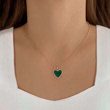 Load image into Gallery viewer, Large Pave Outline Stone Heart Charm