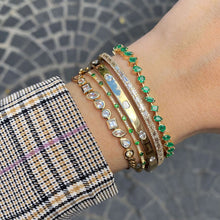 Load image into Gallery viewer, Gemstone Multi Shape Tennis Bracelet