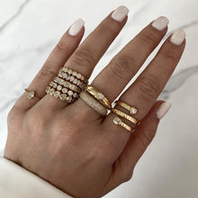 Load image into Gallery viewer, Petite Solitaire Diamond Dome Ring