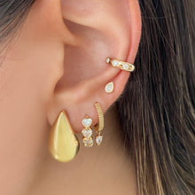 Load image into Gallery viewer, Large Golden Pear Earrings