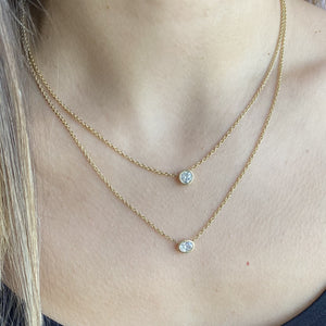 Medium Diamond Solitaire Necklace