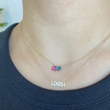 Load image into Gallery viewer, Small Two-Gemstones Necklace