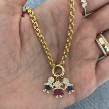 Load image into Gallery viewer, Boy Pave Gemstone Charm