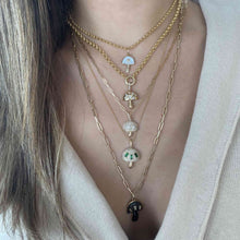 Load image into Gallery viewer, Diamond Gemstone Mushroom Charm