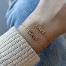 Load image into Gallery viewer, Cutout Gold Name Bracelet