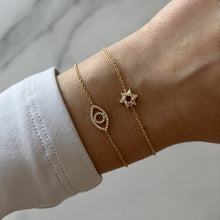 Load image into Gallery viewer, Tiny Pave Star of David Bracelet
