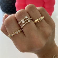 Load image into Gallery viewer, Petite Solitaire Diamond Dome Ring