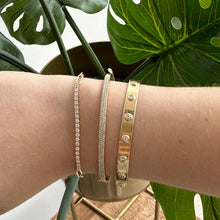 Load image into Gallery viewer, Paperclip Centered Diamond Tennis Bracelet