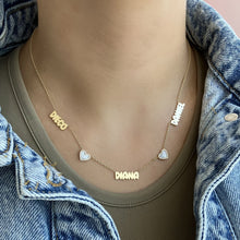 Load image into Gallery viewer, Multiple Cutout Gold Names Necklace
