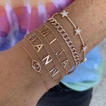 Load image into Gallery viewer, Double Chain Gold Name Bracelet