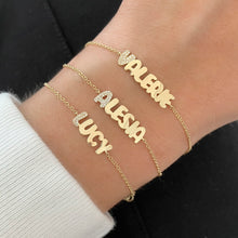 Load image into Gallery viewer, Pave Initial Gold Name Bracelet
